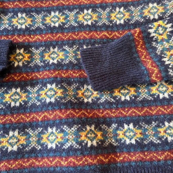 J.Crew 100% Lambswool Fair Isle Nordic Crewneck Sweater S - Picture 3 of 5